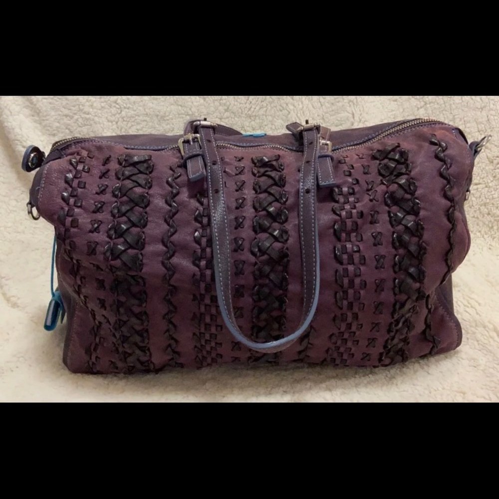 GABS Italian Leather Dark Purple HandBag